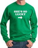 St Patricks Day Shes So Lucky Sweatshirt - Yoga Clothing for You