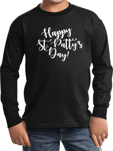 St Patricks Day Happy St Pattys Day Kids Long Sleeve Shirt - Yoga Clothing for You