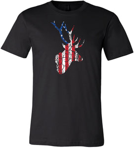 Distressed American Deer Flag Soft Premium T-shirt - Yoga Clothing for You