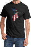 Distressed American Deer Flag T-shirt - Yoga Clothing for You