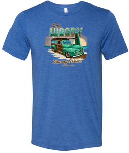 1946 Ford Woody Tri Blend T-Shirt - Yoga Clothing for You