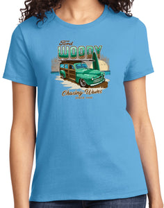 1946 Ford Woody Ladies Shirt - Yoga Clothing for You