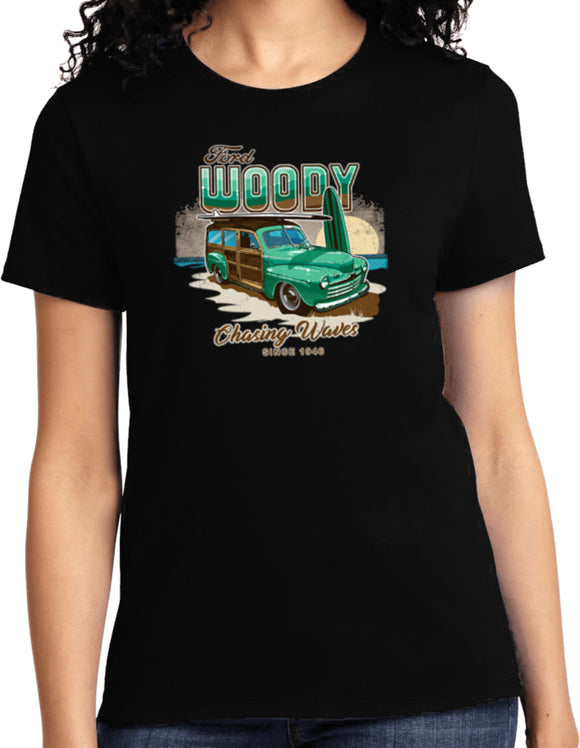 1946 Ford Woody Ladies Shirt - Yoga Clothing for You