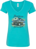 Ford Bronco Enjoy the Ride Ladies V-neck Shirt - Yoga Clothing for You