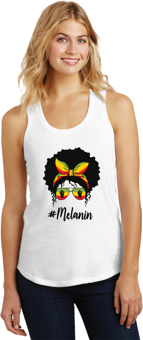 Mom Bun Rasta Melanin Womens Racerback Tank Top - Yoga Clothing for You
