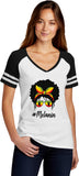 Mom Bun Rasta Melanin Womens Game V-neck T-shirt - Yoga Clothing for You