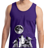 Wolves Tank Top Howling at the Moon - Yoga Clothing for You