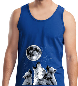 Wolves Tank Top Howling at the Moon - Yoga Clothing for You