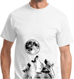 Wolves T-shirt Howling at the Moon - Yoga Clothing for You