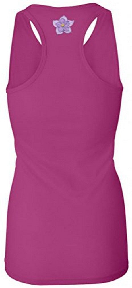 Yoga Clothing For You Ladies Layered Flower Racerback Tank Top - Yoga Clothing for You