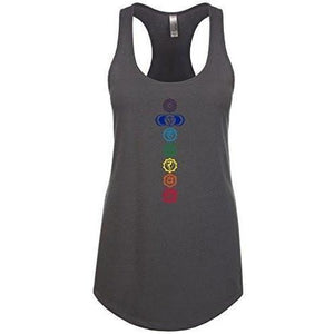 Womens 7 Chakras Racer-back Tank Top - Yoga Clothing for You - 3