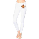 Ladies Sleeping Sun Cotton/Spandex Leggings - Yoga Clothing for You - 5