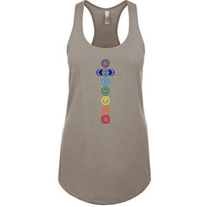 Womens 7 Chakras Racer-back Tank Top - Yoga Clothing for You - 16