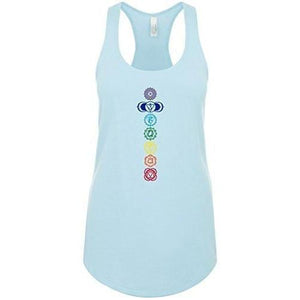 Womens 7 Chakras Racer-back Tank Top - Yoga Clothing for You - 2