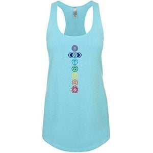 Womens 7 Chakras Racer-back Tank Top - Yoga Clothing for You - 14