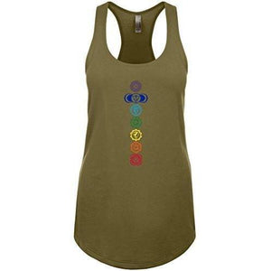 Womens 7 Chakras Racer-back Tank Top - Yoga Clothing for You - 11