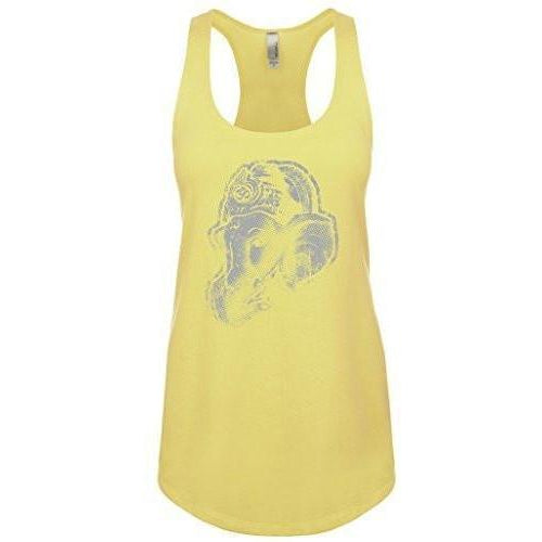Womens Ganesh Profile Racer-back Tank Top - Yoga Clothing for You - 1