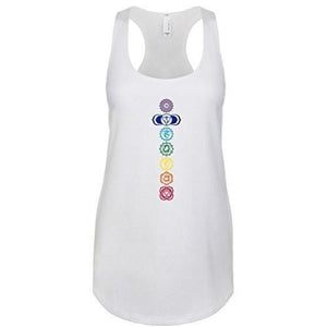 Womens 7 Chakras Racer-back Tank Top - Yoga Clothing for You - 17