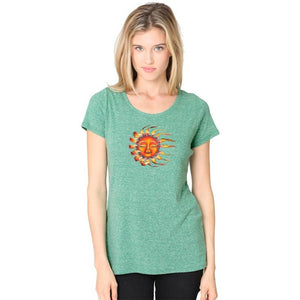 Ladies Sleeping Sun Recycled Triblend Yoga Tee - Yoga Clothing for You - 7