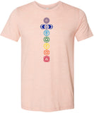 Yoga Clothing For You Mens Colored Chakras Burnout Tee Shirt - Yoga Clothing for You