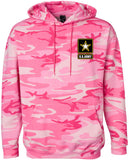 Mens "Army Insignia" Camo Fleece Hoodie - Yoga Clothing for You