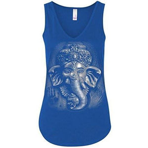 Ladies 3D Ganesha Flowy Yoga Tank Top - Yoga Clothing for You