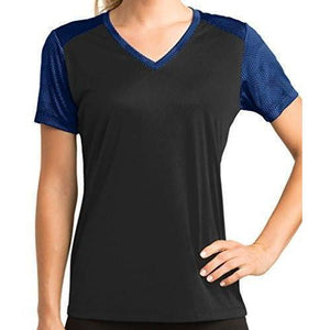 Womens Shoulder-Print V-neck Tee Shirt - Yoga Clothing for You - 4