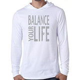 Mens "Balance" Lightweight Thin Hoodie Tee Shirt - Yoga Clothing for You