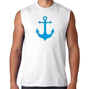 Mens Anchor Muscle Tee Shirt - Yoga Clothing for You - 6