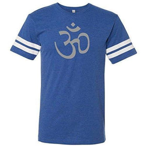 Mens AUM Symbol Striped Tee Shirt - Yoga Clothing for You - 2
