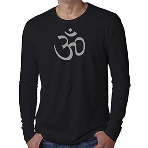 Mens AUM Symbol Long Sleeve Tee Shirt - Yoga Clothing for You - 1