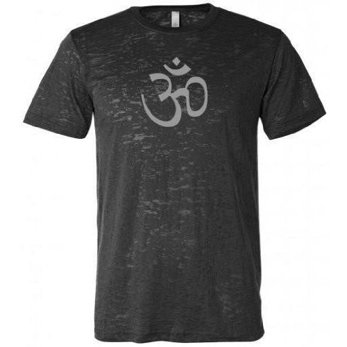 AUM Om Symbol Mens Burnout Tee Shirt - Yoga Clothing for You