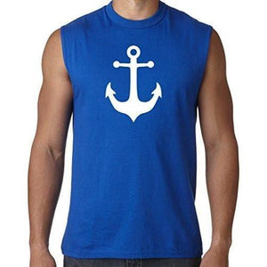 Mens Anchor Muscle Tee Shirt - Yoga Clothing for You - 7