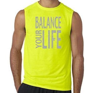 Mens "Balance" Muscle Tee Shirt - Yoga Clothing for You - 7