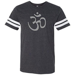 Mens AUM Symbol Striped Tee Shirt - Yoga Clothing for You - 3