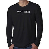 Mens "Warrior Text" Long Sleeve Tee Shirt - Yoga Clothing for You - 1