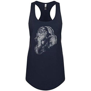 Womens Ganesh Profile Racer-back Tank Top - Yoga Clothing for You - 6
