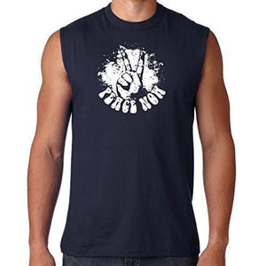 Mens Peace Now Sleeveless Muscle Tee Shirt - Yoga Clothing for You - 4