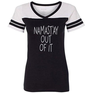 Womens "Namast'ay Out of It" Sporty Yoga Tee - Yoga Clothing for You - 1
