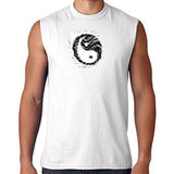 Mens Yin Yang Sun Muscle Tee Shirt - Yoga Clothing for You - 6