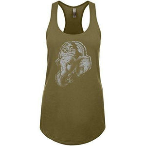 Womens Ganesh Profile Racer-back Tank Top - Yoga Clothing for You - 8