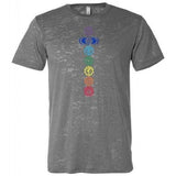 Mens Colored 7 Chakras Burnout Tee Shirt - Yoga Clothing for You - 3