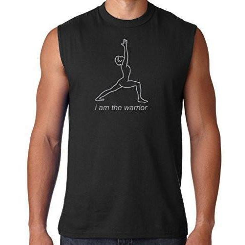 Mens Line Warrior Muscle Tee Shirt - Yoga Clothing for You - 1