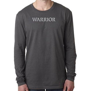 Mens "Warrior Text" Long Sleeve Tee Shirt - Yoga Clothing for You - 2