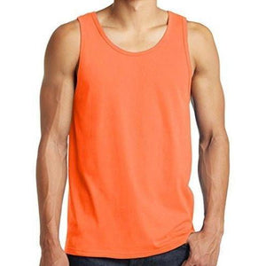 Mens Neon Orange Tank Top Shirt - Yoga Clothing for You