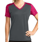Womens Shoulder-Print V-neck Tee Shirt - Yoga Clothing for You - 5