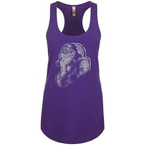 Womens Ganesh Profile Racer-back Tank Top - Yoga Clothing for You - 10