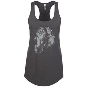 Womens Ganesh Profile Racer-back Tank Top - Yoga Clothing for You - 3