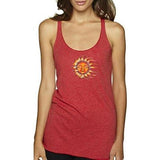 Ladies Yoga Sleeping Sun Racerback Vintage Tank Top - Yoga Clothing for You