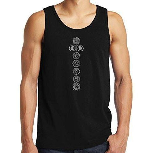 Mens Chakras Cotton Tank Top Shirt - Main Image